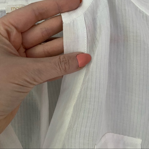 MAJE White Cotton Silk Blend Blouse - Picture 2 of 4
